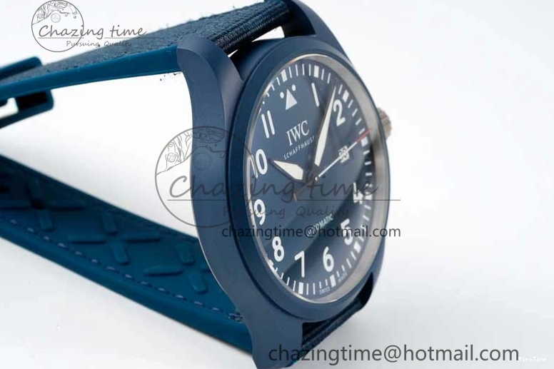 MIROTIME 0209 Mark XVIII IW328101 Blue Ceramic M+F 1:1 Best Edition Blue Dial on Blue Nylon Strap A Efficient 7066